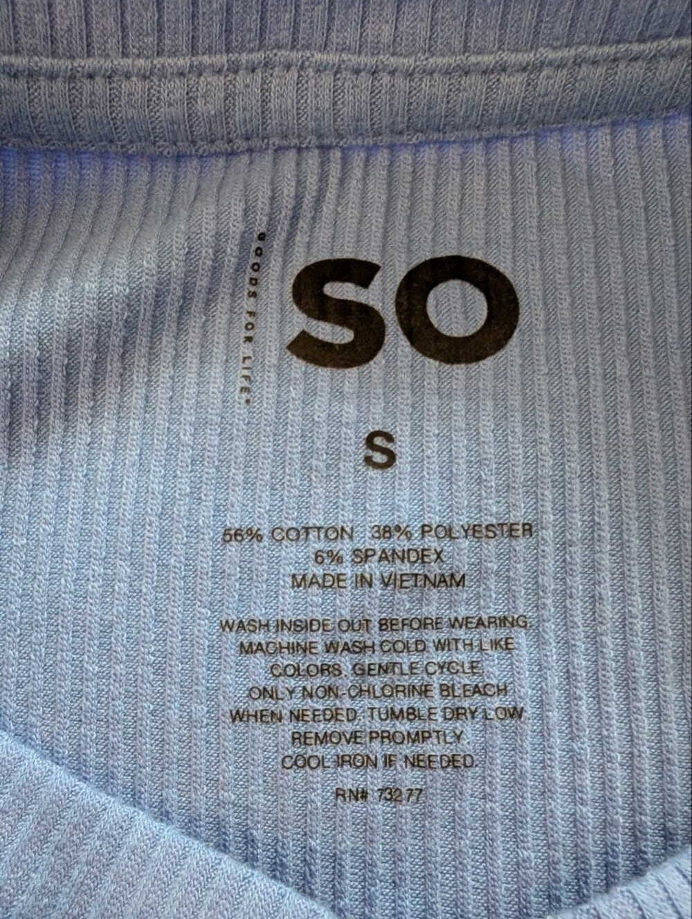 SO Ribbed Keyhole Top - Picture 4 of 6